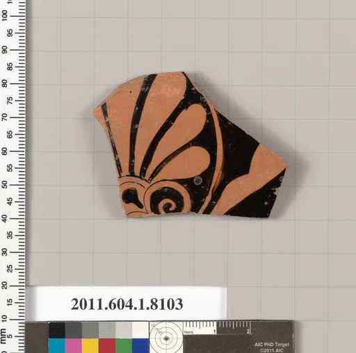 Terracotta fragment of a kylix (drinking cup)