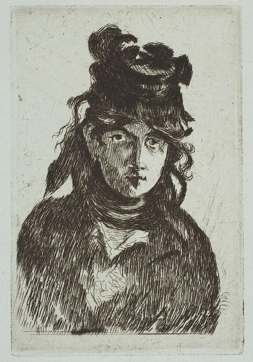 Portrait of Berthe Morisot — Edouard Manet|Berthe Morisot
