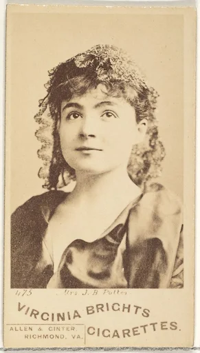 Card 475, Mrs. J.B. Potter, from the Actors and Actresses series (N45, Type 1) for Virginia Brights Cigarettes