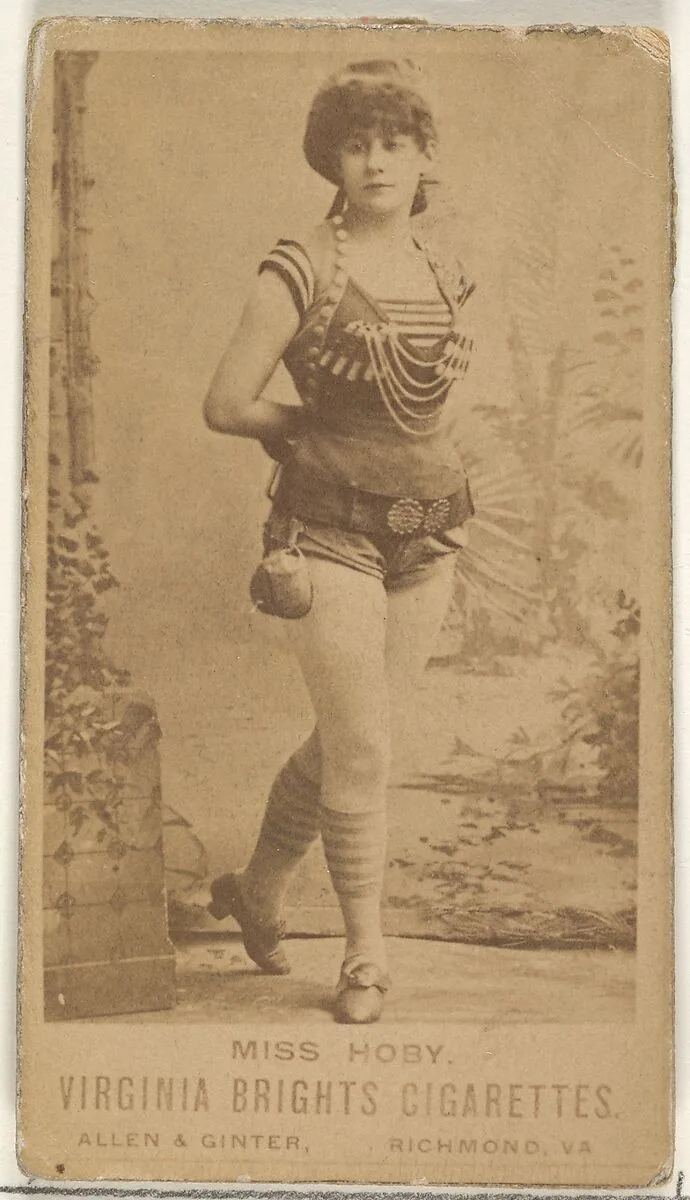 Miss Hoby, from the Actors and Actresses series (N45, Type 1) for Virginia Brights Cigarettes — Allen & Ginter