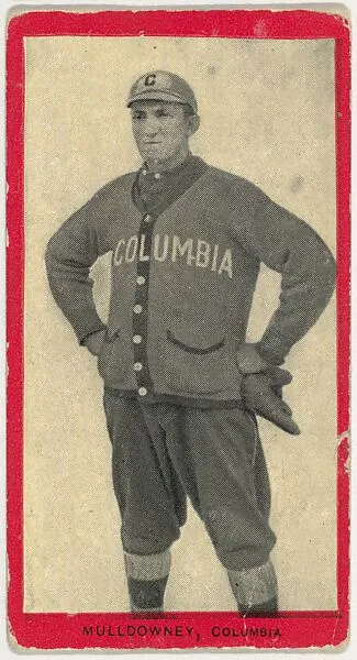Mulldowney, Columbia, Atlantic League, from the Baseball Players (Red Borders) series (T210) issued by Old Mill Cigarettes — Old Mill Cigarettes, Virginia