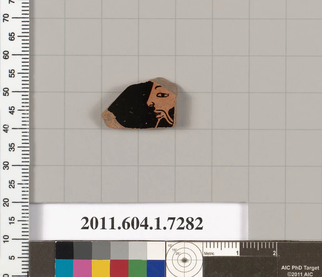 Terracotta fragment of a kylix (drinking cup) — Unknown