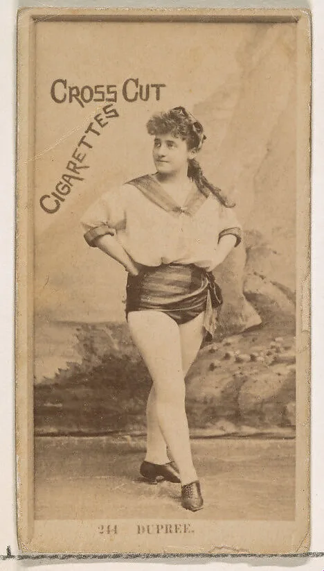 Card Number 244, Dupree, from the Actors and Actresses series (N145-2) issued by Duke Sons & Co. to promote Cross Cut Cigarettes — W. Duke, Sons & Co.