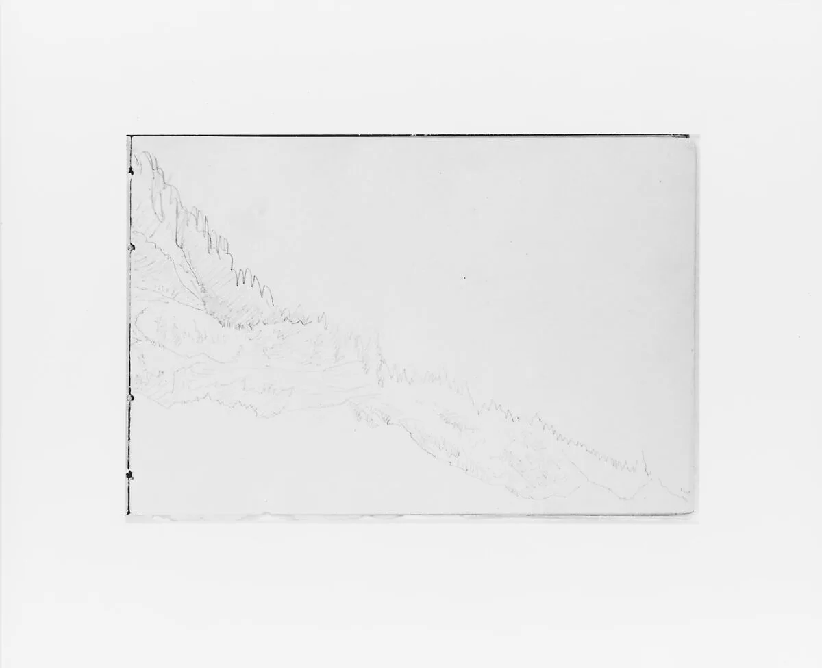Mountainside (from Sketchbook X) — William Trost Richards