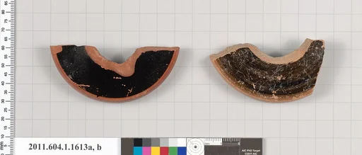 Terracotta fragments of kylikes (drinking cups)