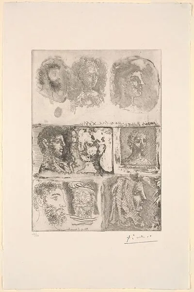 Nine Heads — Pablo Picasso|Jacques Frélaut|Galerie Louise Leiris