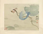 清/現代 高劍父 蛇吞蛙圖 軸 |Snake Catching A Frog — Gao Jianfu