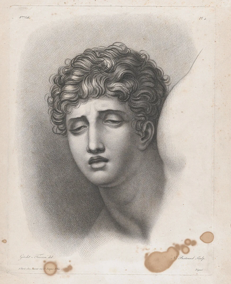 Head of Young Man — Anne Louis Girodet-Trioson|Noël Bertrand