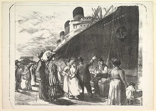 The Lusitania in Dock