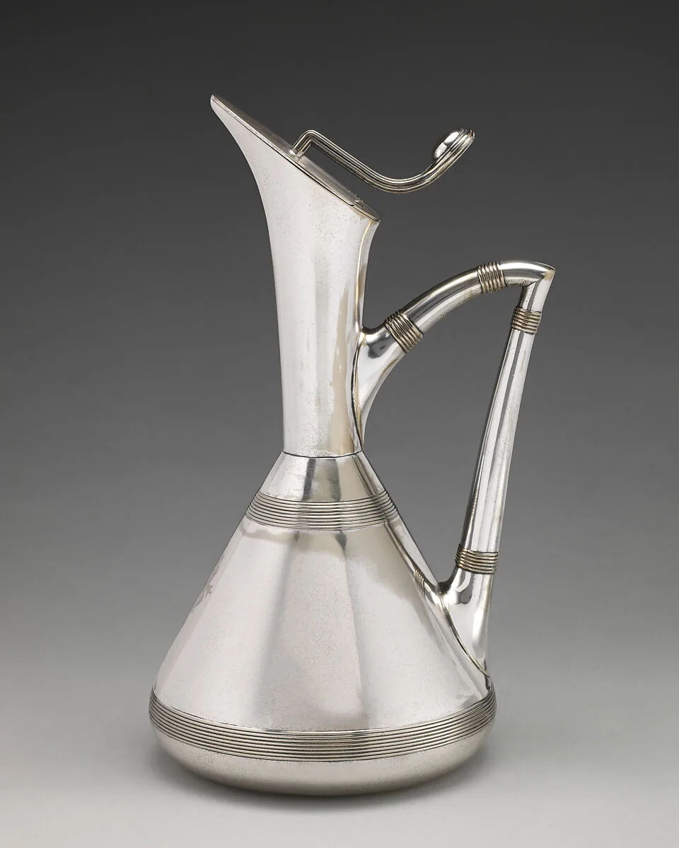Lidded ewer — Elkington & Co.|Christopher Dresser