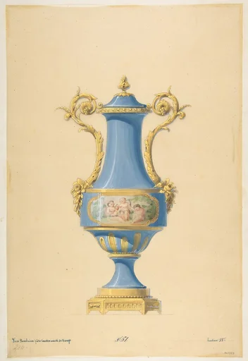 Design for a Porcelain Vase with Bronze Mount