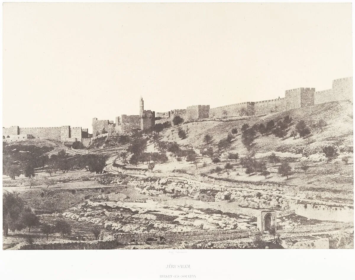 Jérusalem, Birket-es-Soutlan — Auguste Salzmann|Imprimerie photographique de Blanquart-Évrard, à Lille