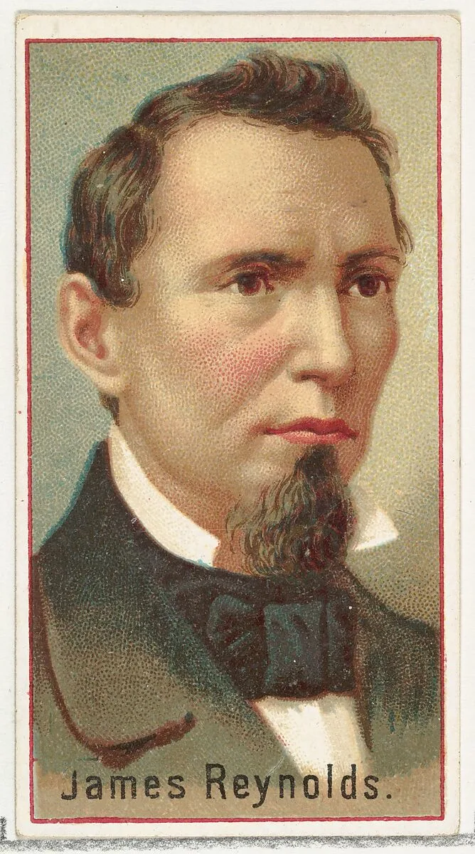 James Reynolds, printer's sample for the World's Inventors souvenir album (A25) for Allen & Ginter Cigarettes — Allen & Ginter