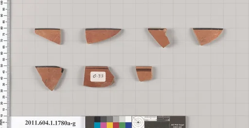 Terracotta rim fragments of kylikes(drinking cups)