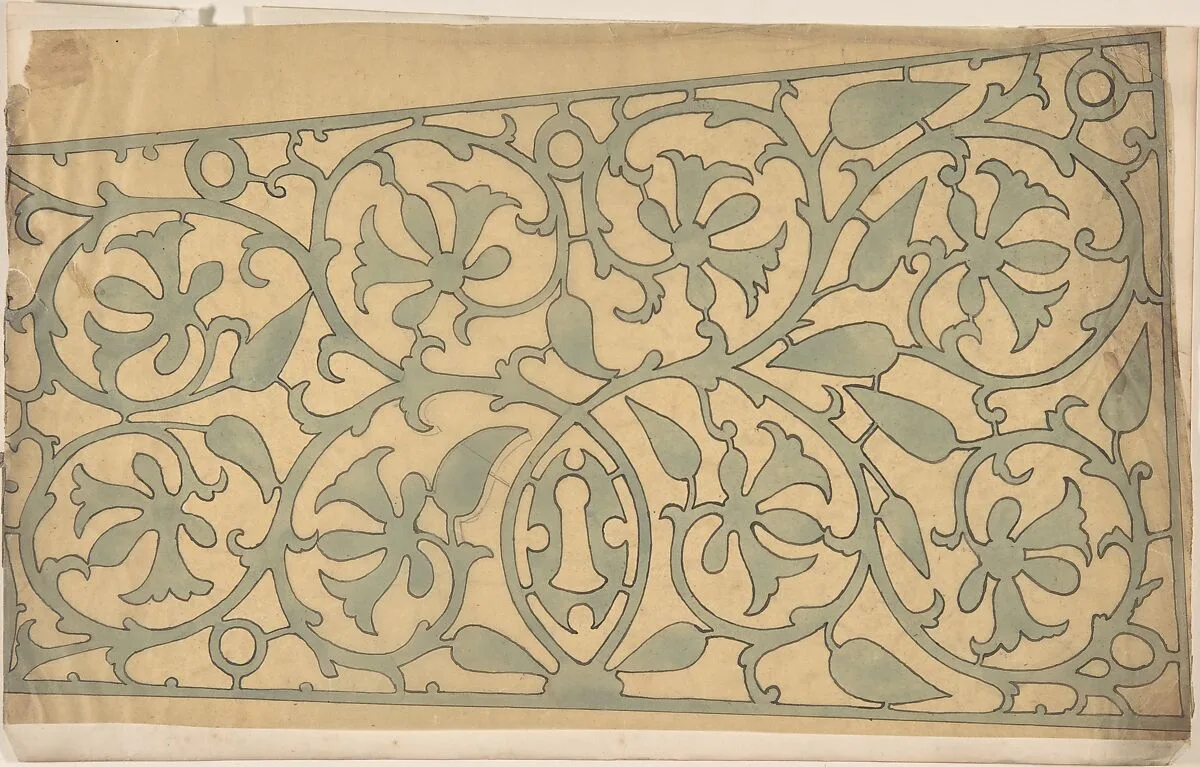 Panel of Ornament, possibly Metalwork — Anonymous, British, 19th century