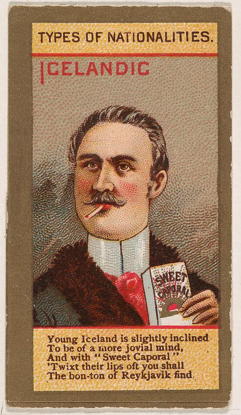 Icelandic, from Types of Nationalities (N240) issued by Kinney Bros. — Kinney Brothers Tobacco Company
