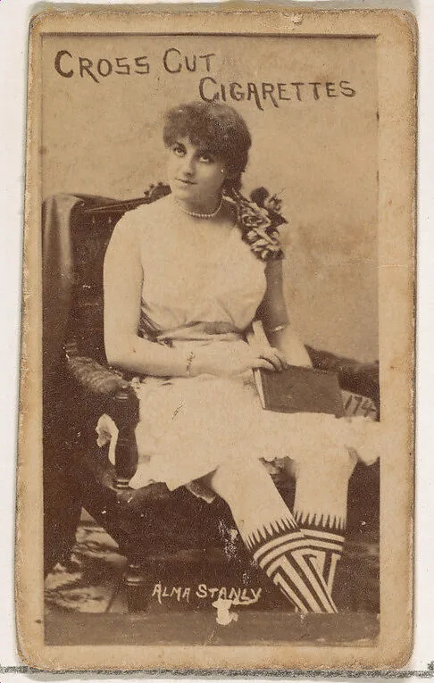 Card Number 174, Alma Stanley, from the Actors and Actresses series (N145-1) issued by Duke Sons & Co. to promote Cross Cut Cigarettes — W. Duke, Sons & Co.