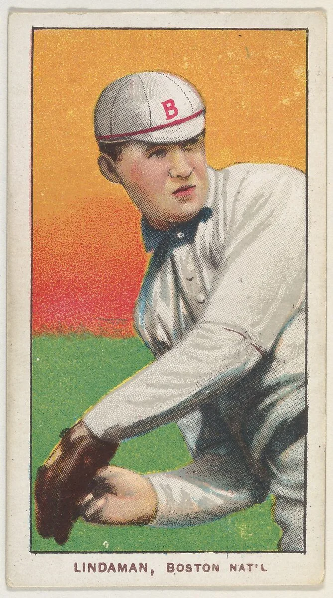 Lindaman, Boston, National League, from the White Border series (T206) for the American Tobacco Company — American Tobacco Company