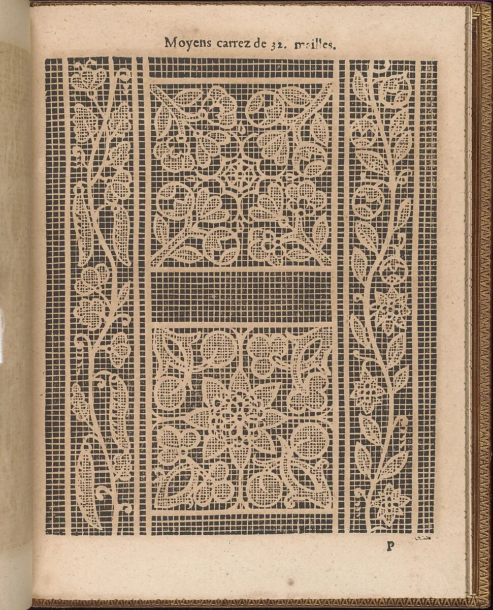 La Pratique de l'Aiguille, page 56 (recto) — Matthias Mignerak|Pierre Firens|Marie de Medici|Jean Le Clerc