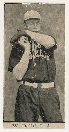 Lee William "Flame" Delhi, Los Angeles, from Mono Cigarettes Leading Actresses and Baseball Players series, 1910-1911