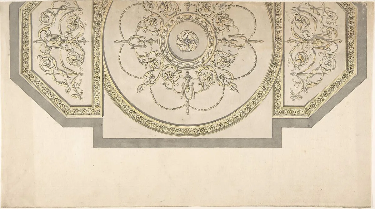 Design for the Gallery ceiling, Richmond House, Whitehall, London — Sir William Chambers