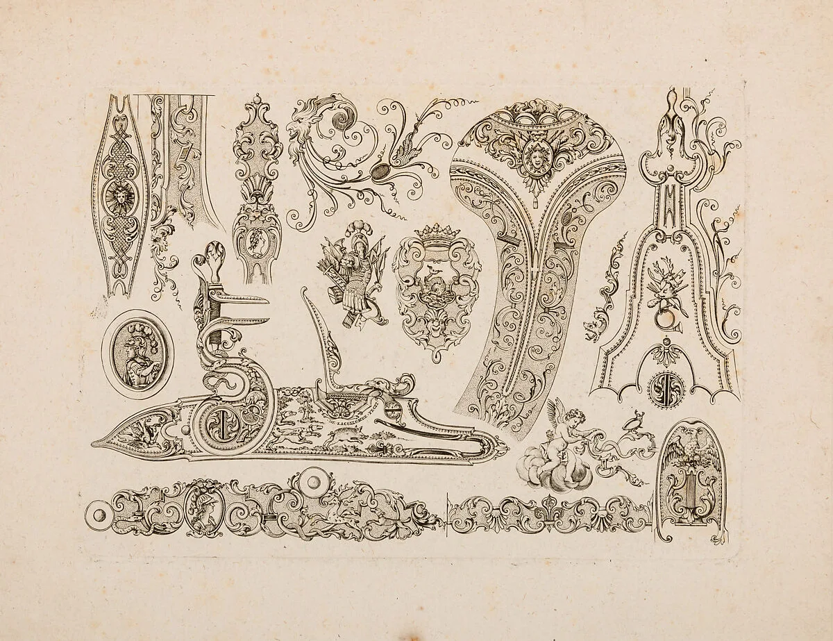 Plate Four from Nouveavx Desseins D'Arquebvseries — De Lacollombe
