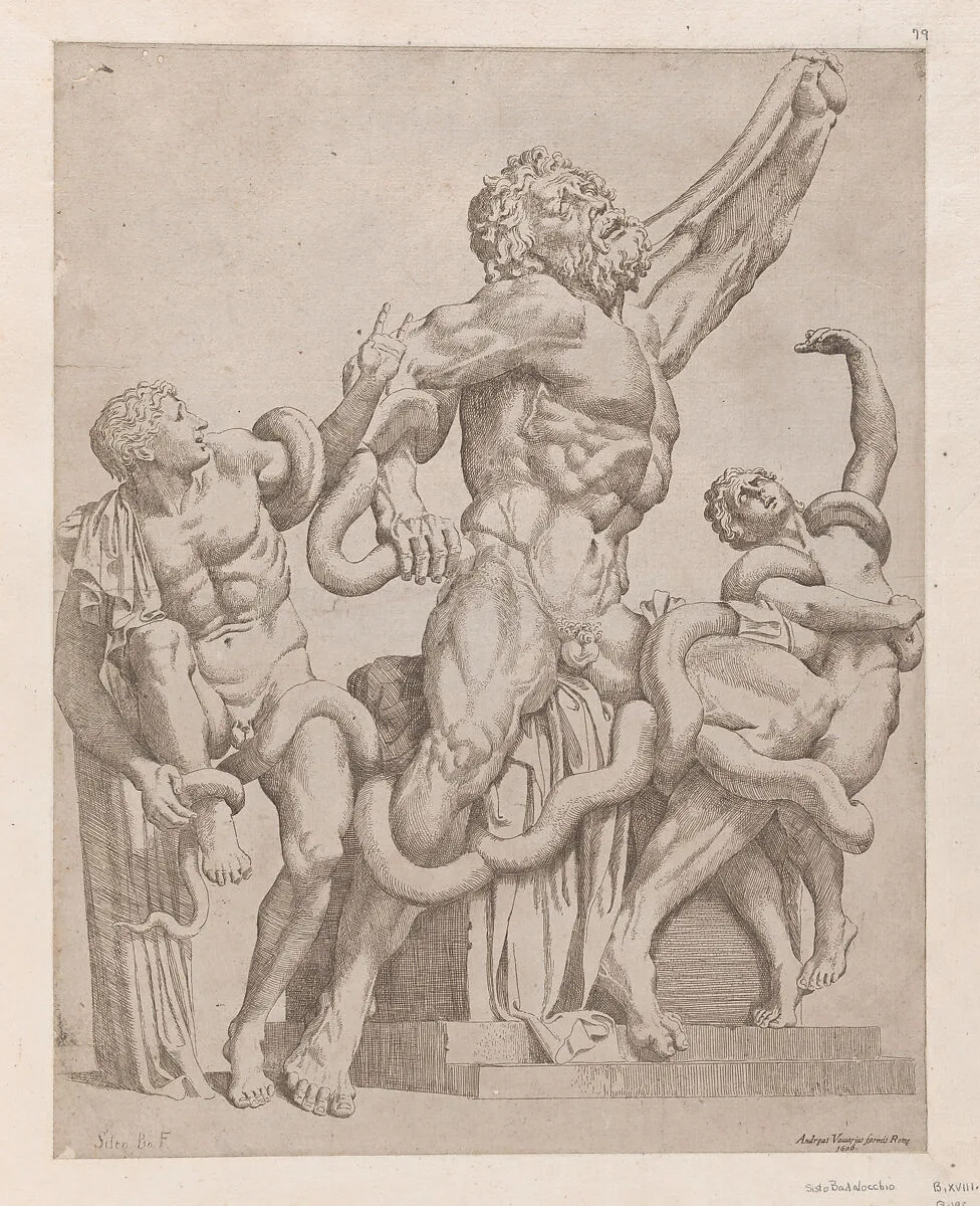 Speculum Romanae Magnificentiae: Laocoon — Sisto Badalocchio|Agostino Veneziano (Agostino dei Musi)