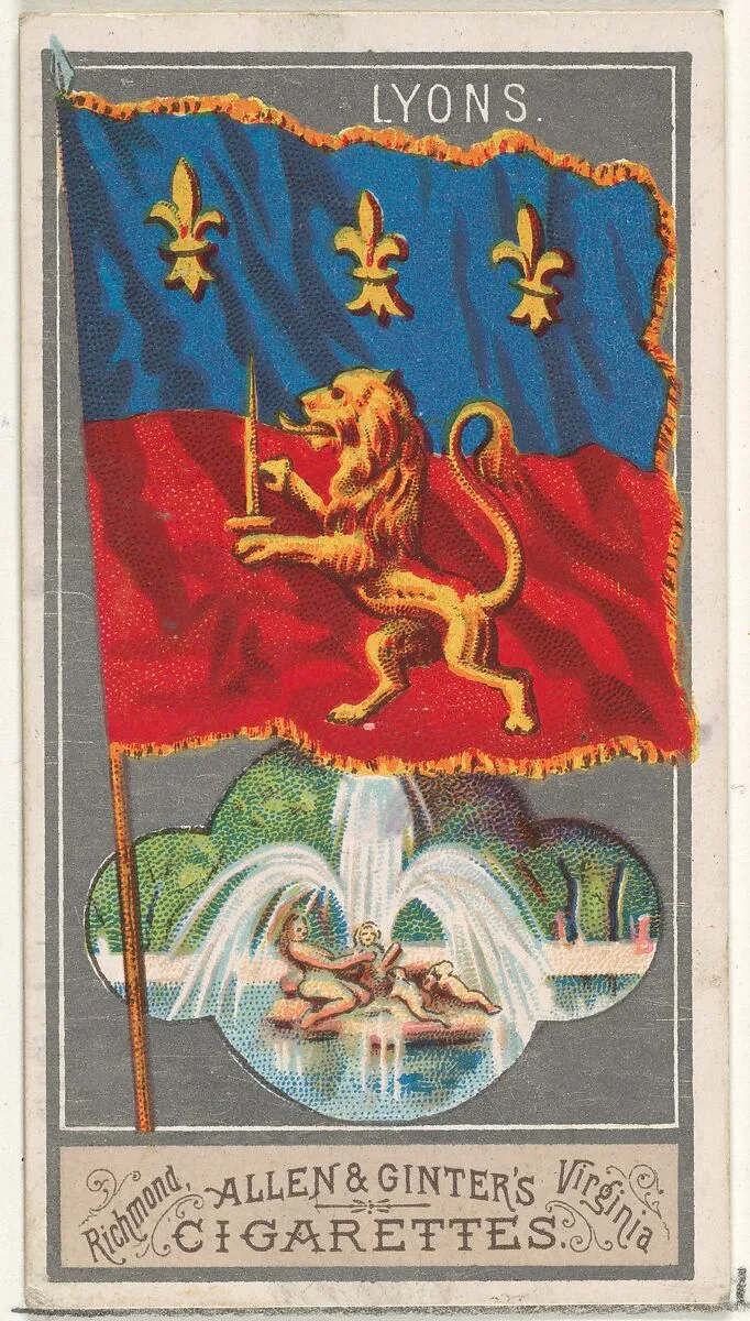 Lyons, from the City Flags series (N6) for Allen & Ginter Cigarettes Brands — Allen & Ginter