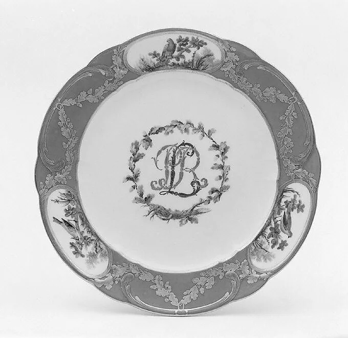 Plate (assiette à palmes) (one of four) (part of a service) — Sèvres Manufactory|Jean Armand Fallot