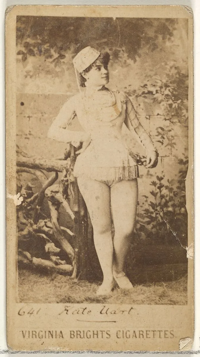 Card 641, Kate Uart, from the Actors and Actresses series (N45, Type 1) for Virginia Brights Cigarettes — Allen & Ginter