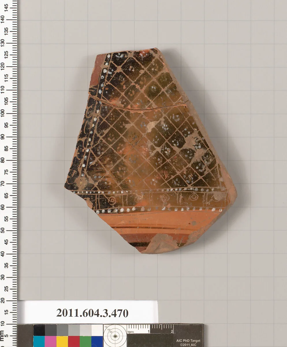 Terracotta fragment of a Panathenaic prize amphora — Unknown