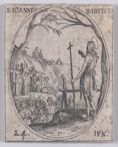 S. Jean Baptiste (St. John the Baptist), June 24th, from "Les Images De Tous Les Saincts et Saintes de L'Année" (Images of All of the Saints and Religious Events of the Year)