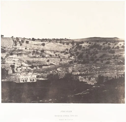 Jérusalem, Mosquée d'Omar, côté est, Intérieur de l'enceinte, 1