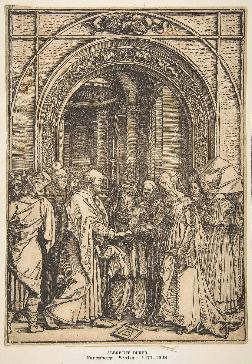 The Betrothal of the Virgin, from The Life of the Virgin — Albrecht Dürer