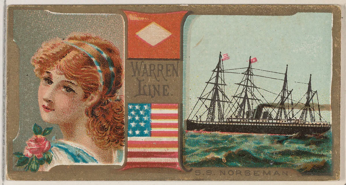 Steamship Norseman, Warren Line, from the Ocean and River Steamers series (N83) for Duke brand cigarettes — W. Duke, Sons & Co.