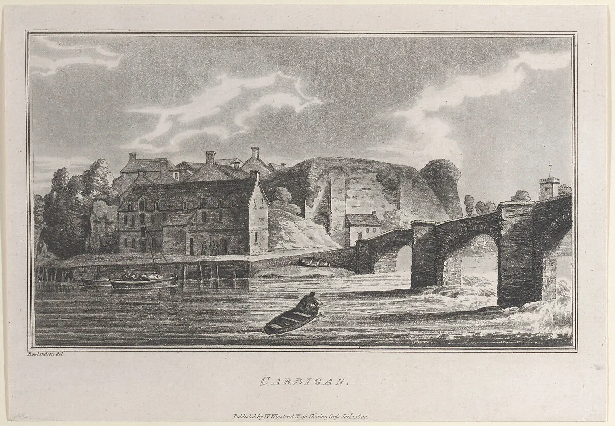 Cardigan, from "Remarks on a Tour to North and South Wales, in the year 1797" — Henry Wigstead|John Hill|Thomas Rowlandson|W. Wigstead