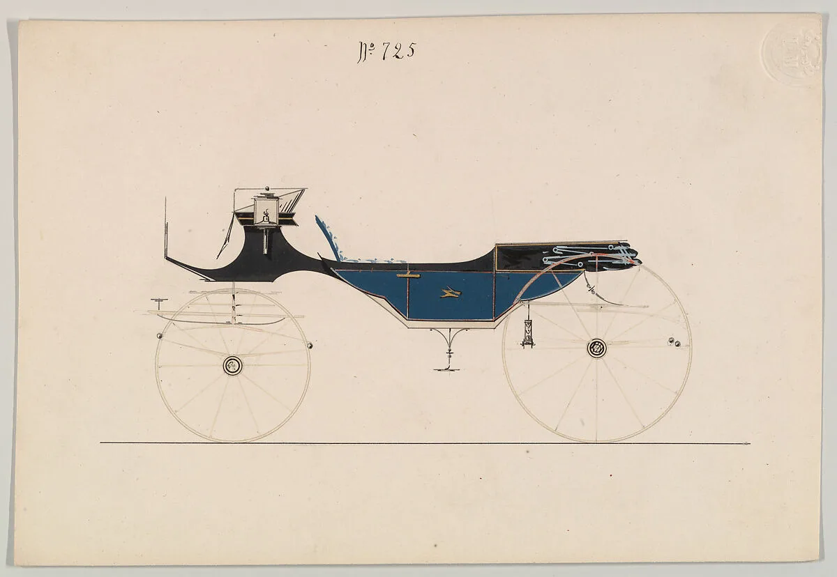 Design for Vis-à-vis/ Caleche, no. 725 — Brewster & Co.|Paul Rodissart