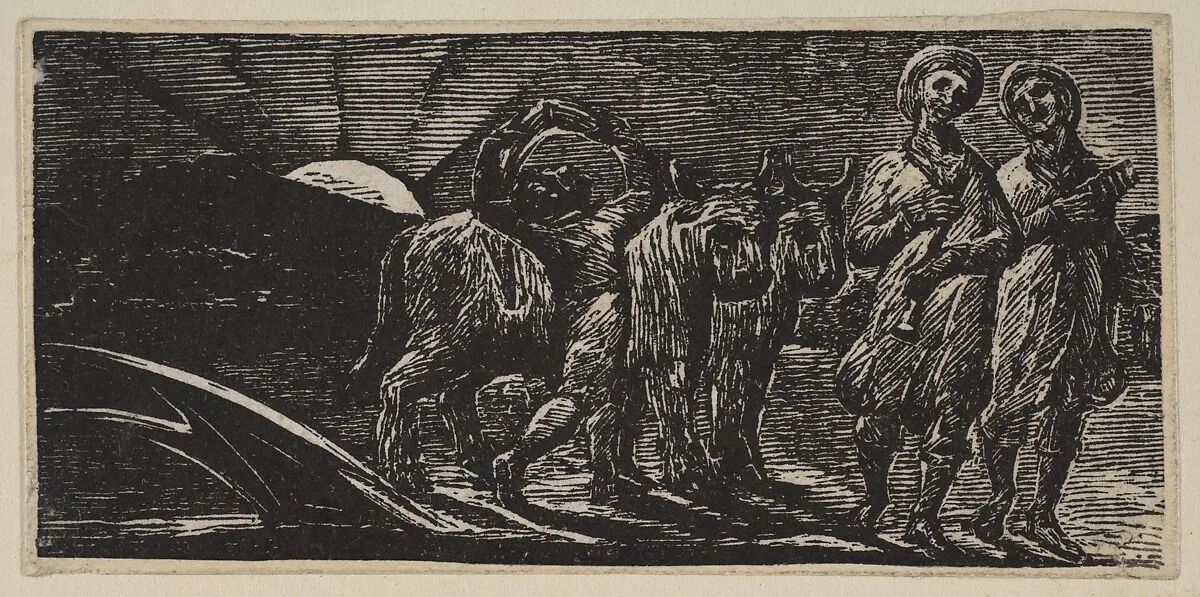 Boy Returning Joyfully, with Plough and Oxen, from Thornton's "Pastorals of Virgil" — Robert John Thornton|William Blake|Virgil