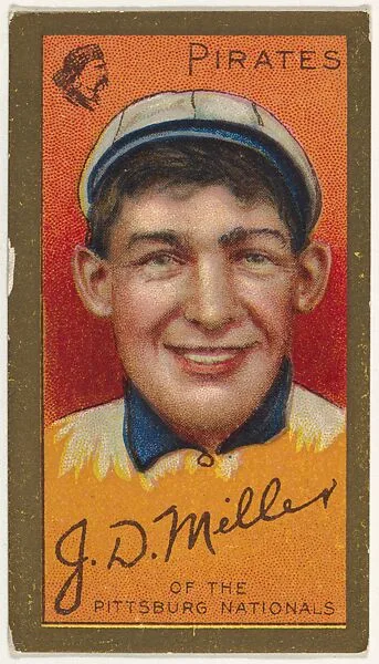 John D. Miller, Pittsburgh Pirates, National League, from the "Baseball Series" (Gold Borders) set (T205) issued by the American Tobacco Company — American Tobacco Company