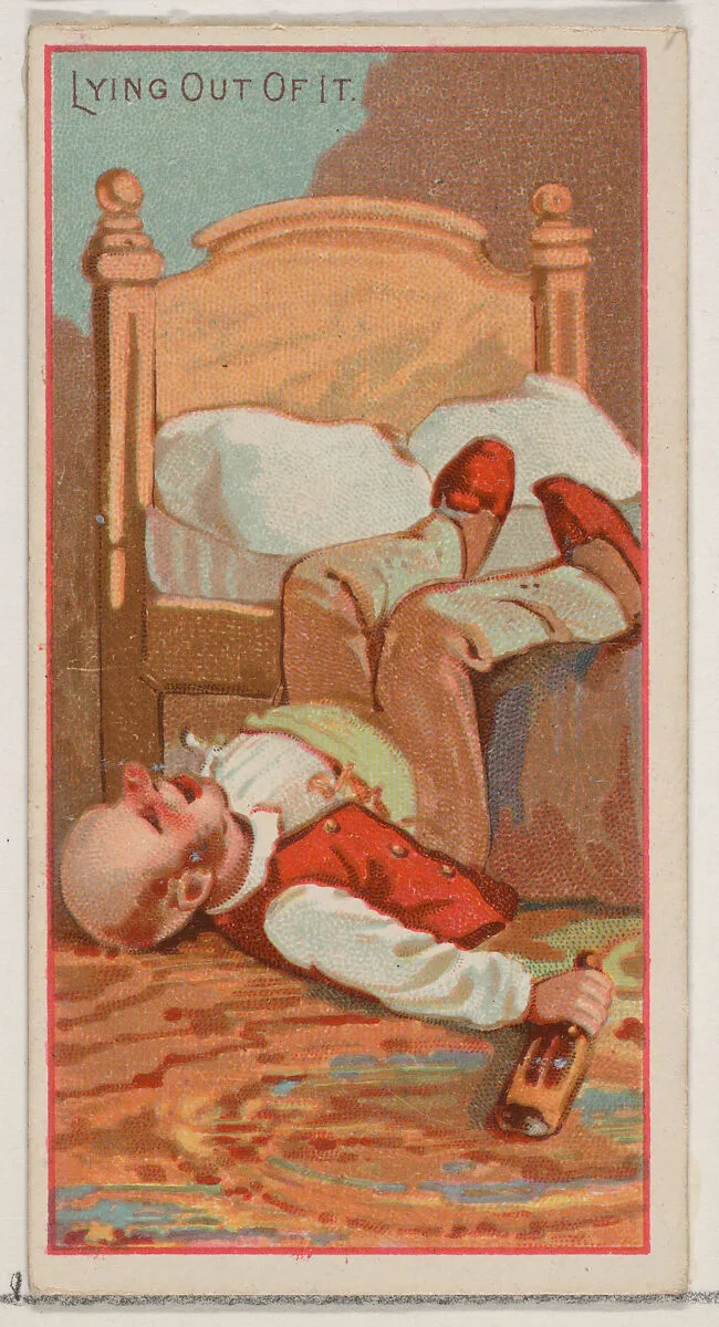 Lying Out of It, from the Jokes series (N87) for Duke brand cigarettes — W. Duke, Sons & Co.|George S. Harris & Sons