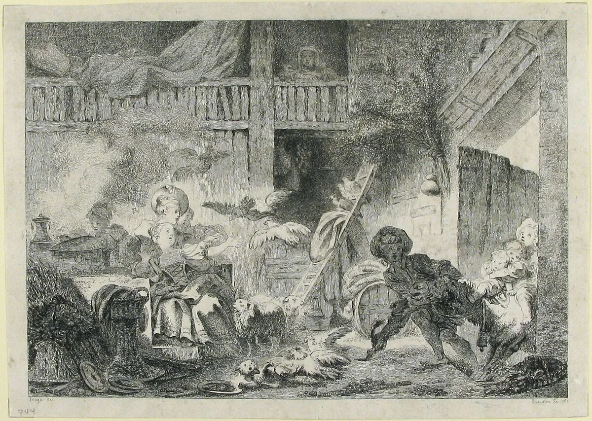 La Cour de Ferme (1762) — Jean Claude Richard, Abbé de Saint-Non|Jean Honoré Fragonard