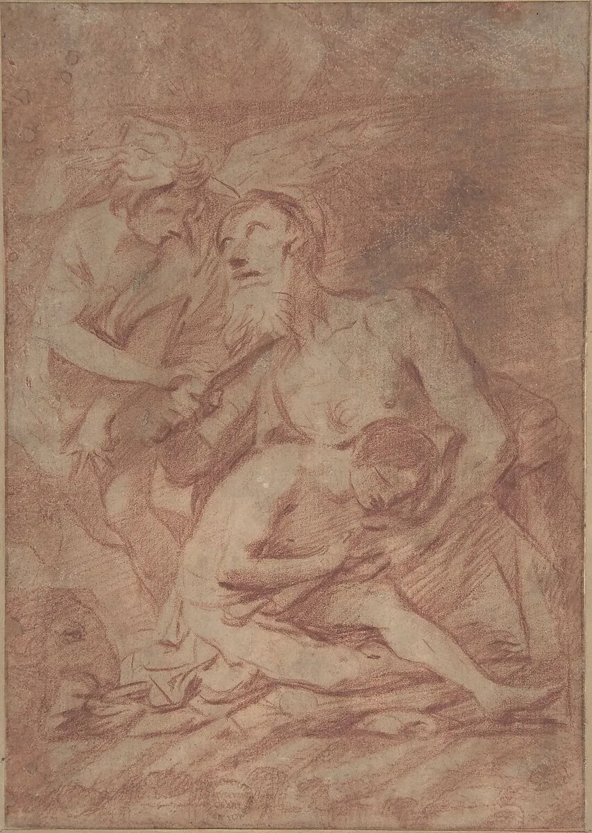 Sacrifice of Isaac — Anonymous, Italian, Roman-Bolognese, 17th century