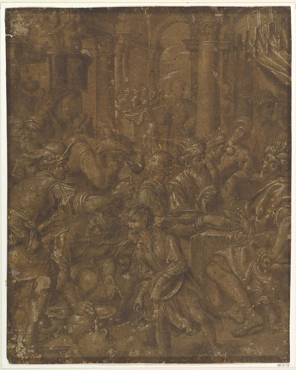 The Banquet of Ahasuerus and Esther — Aurelio Lomi