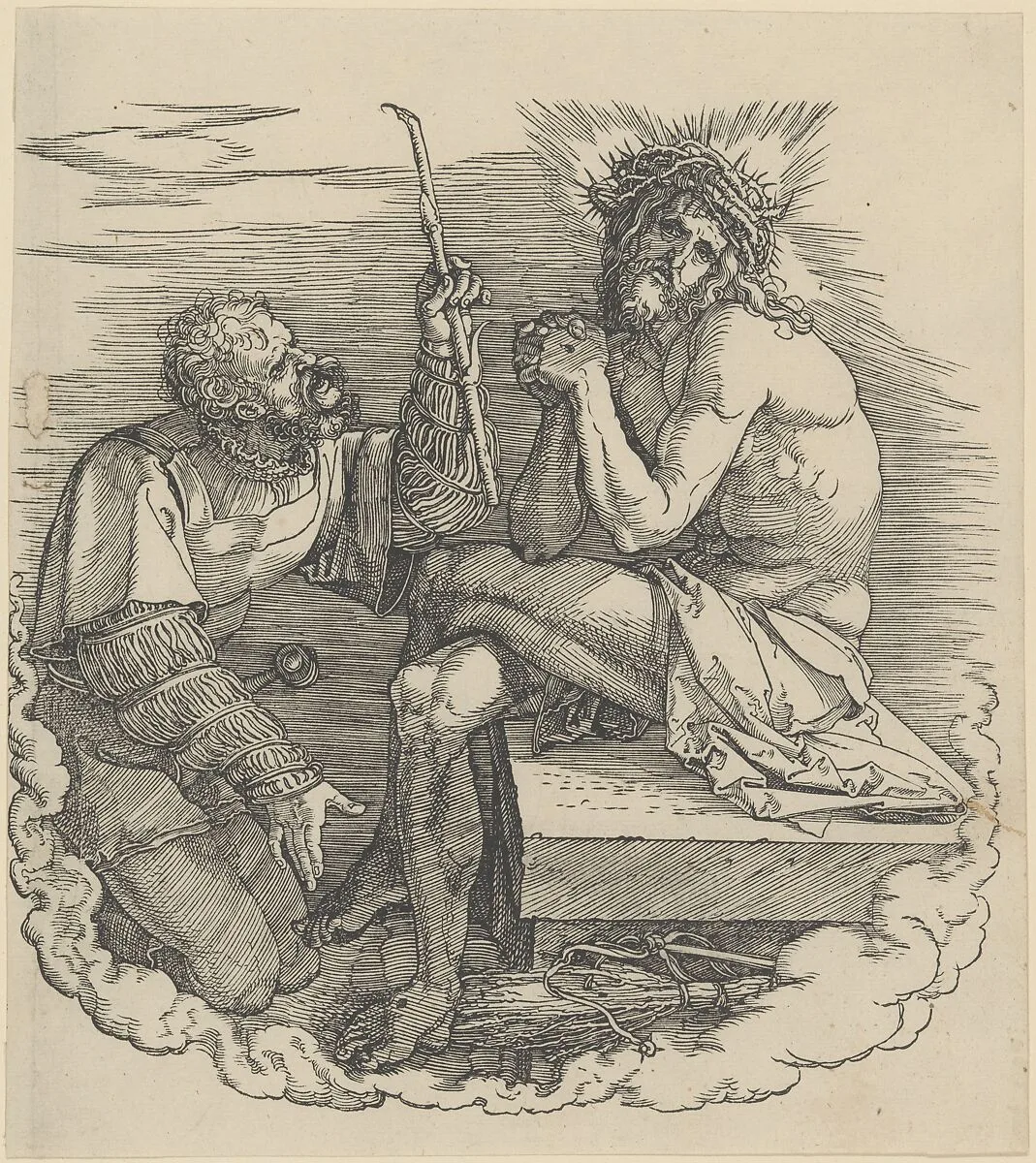 The Man of Sorrows Mocked by a Soldier, Frontispiece to the Great Passion — Albrecht Dürer