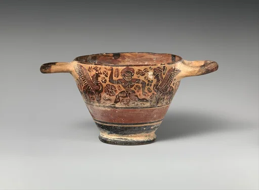 Terracotta skyphos