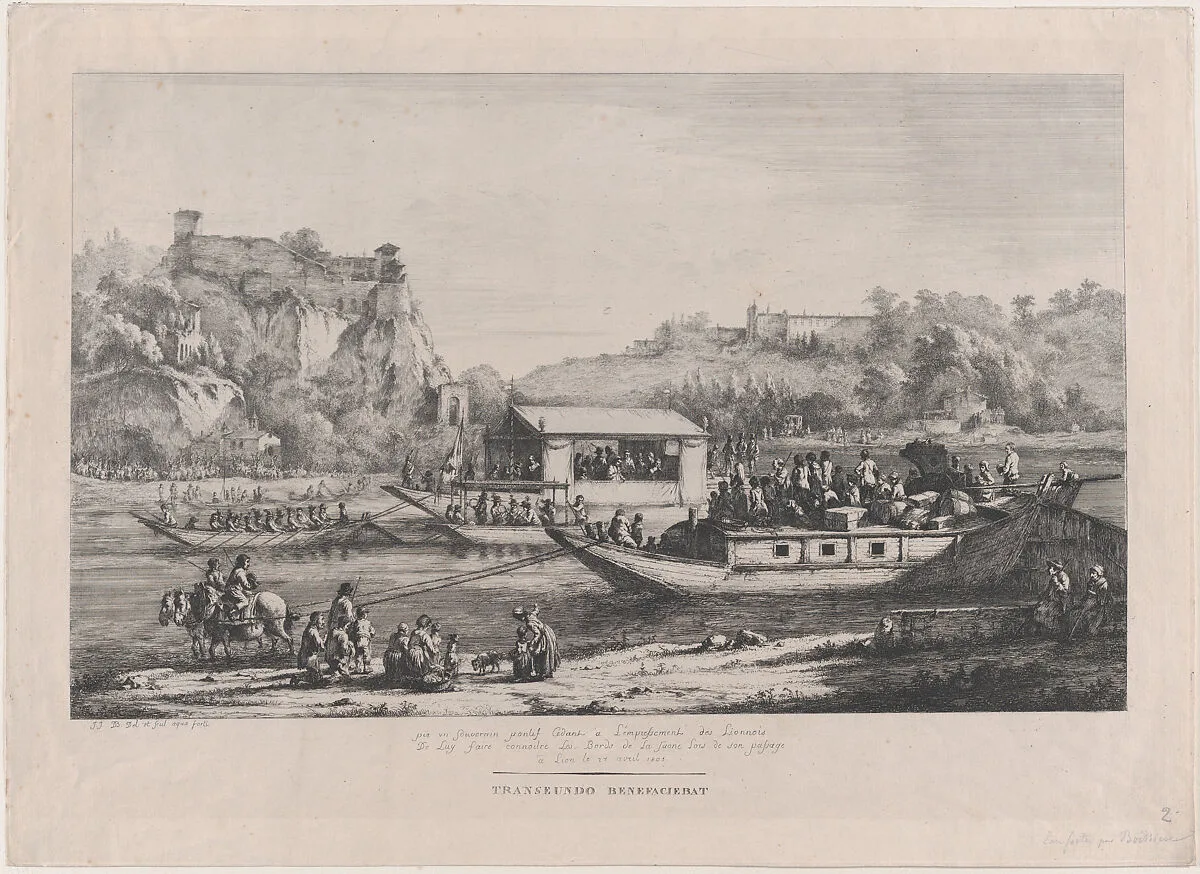 Pope Pius VII on the Saône — Jean Jacques de Boissieu