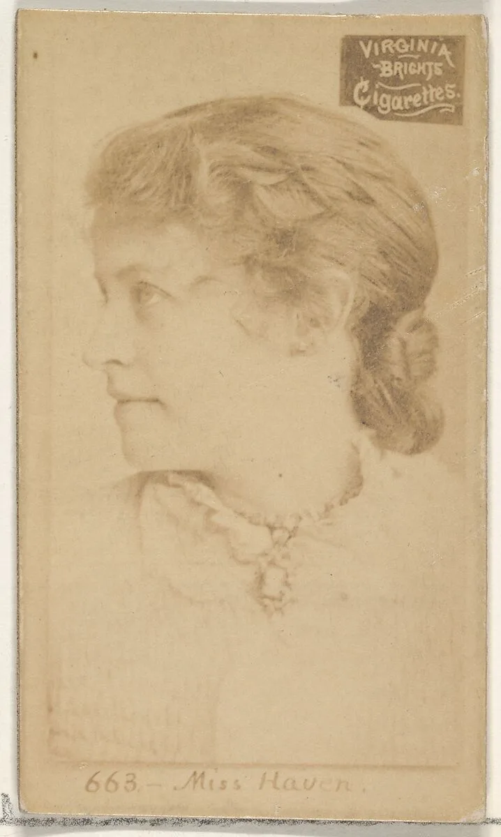 Card 663, Miss Haven, from the Actors and Actresses series (N45, Type 2) for Virginia Brights Cigarettes — Allen & Ginter