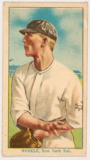 Fred Merkle, New York, from Coupon Cigarettes Baseball Issue, 1914-1916