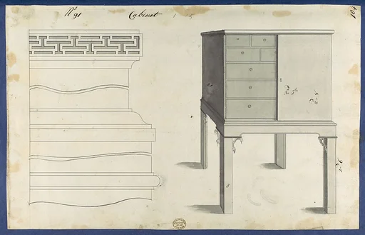 Cabinet, from Chippendale Drawings, Vol. II