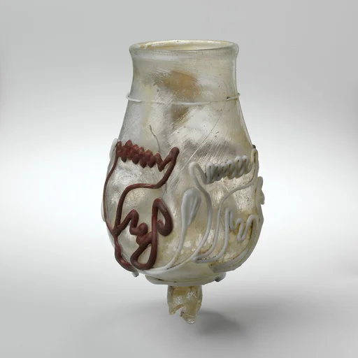 Glass goblet with snake-thread decoration